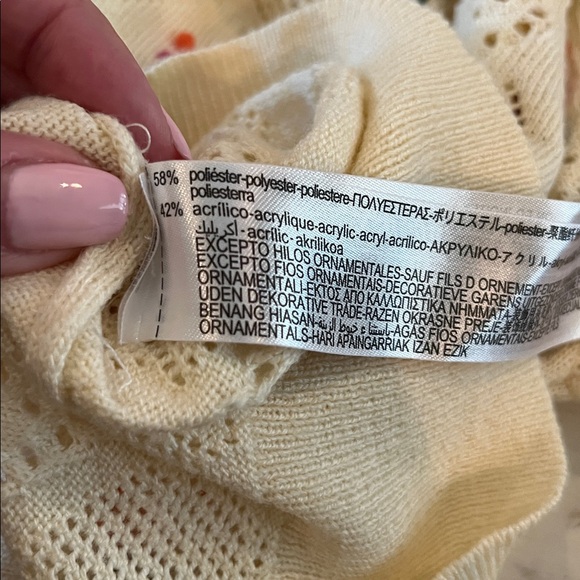 Zara Floral Embroidered Knit Sweater | size Small - Picture 6 of 7